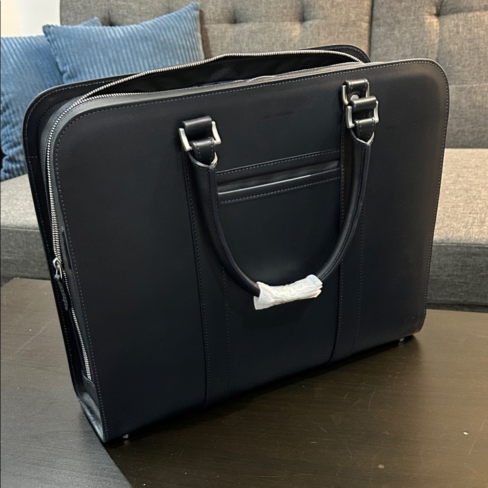 Carl Friedrick Black Leather Men's Bag